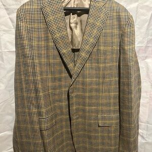 Southwick Men's Checkered Blazer 42R - Yellow and Black
